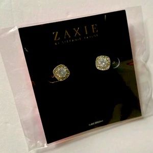 ZAXIE BY STEFANIE TAYLOR Cushion Cut CZ Halo Stud Earrings